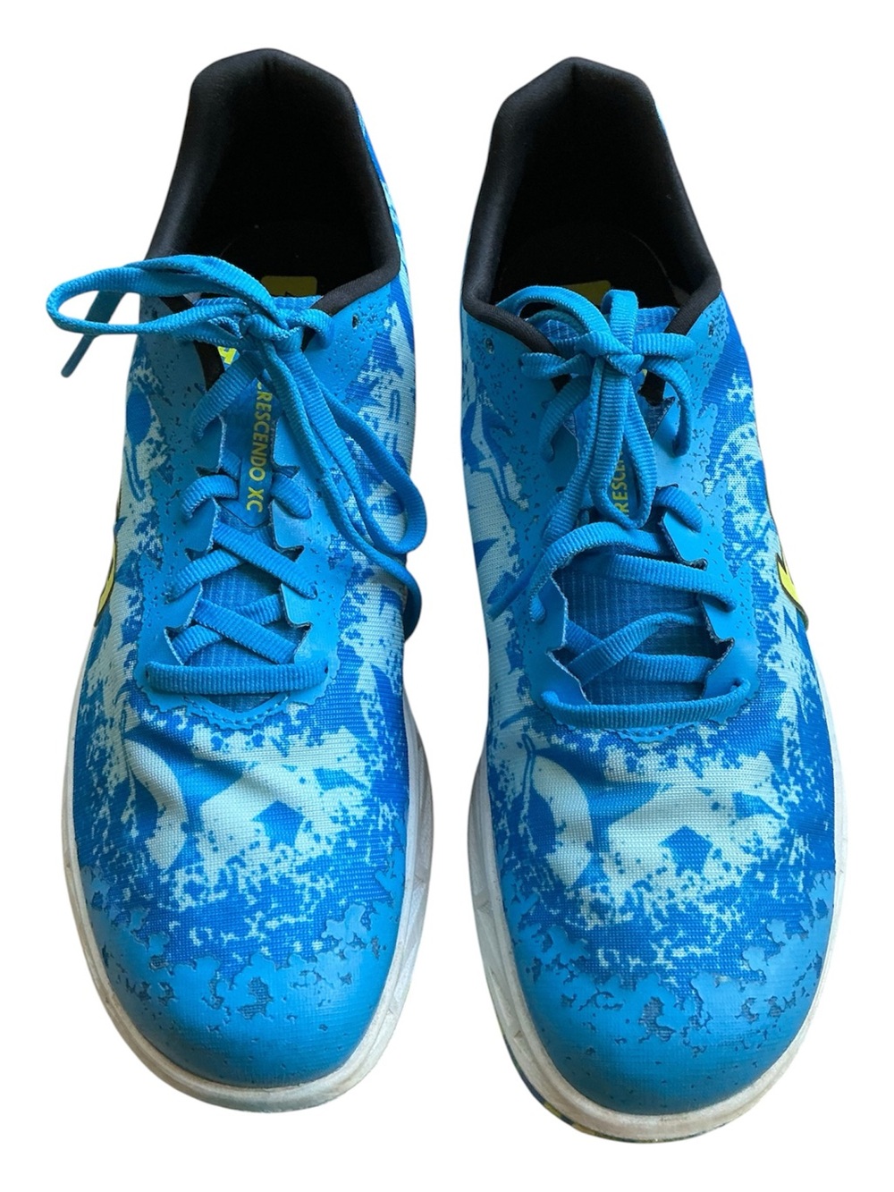 Hoka Crescendo XC Spike Racing Shoes Blue and Yellow Unisex